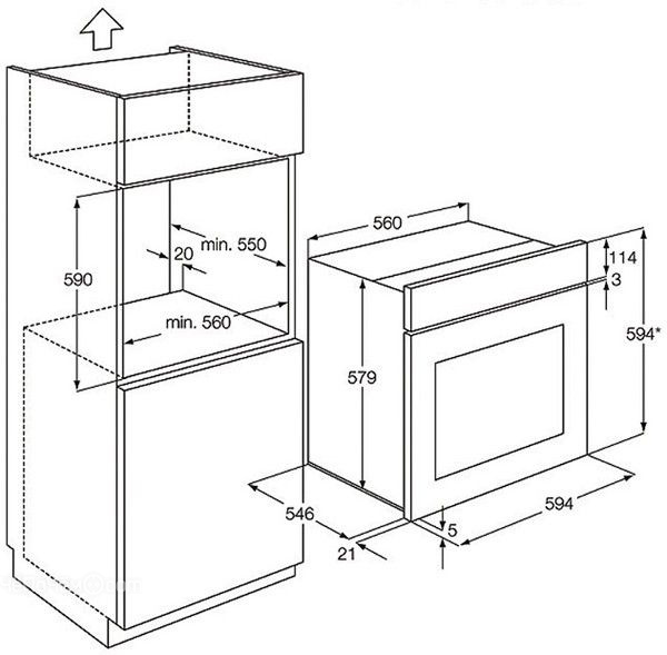 Духовой шкаф электрический bosch hbn211w6r белый